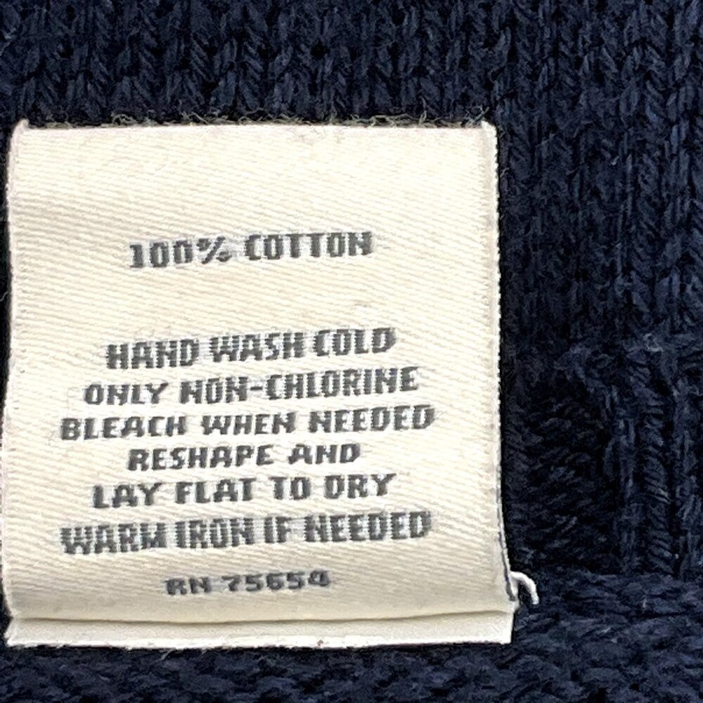 Abercrombie & Fitch Sweater Women Medium Navy V-Neck 100% Cotton Pullover - Picture 11 of 12